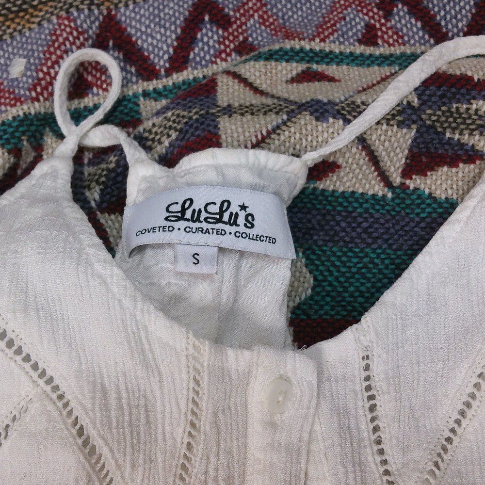 LuLu's ivory easy honey boho button front dress - Picture 4 of 8